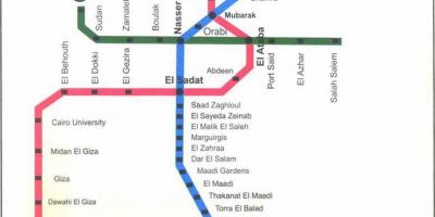 Kairó metró térkép