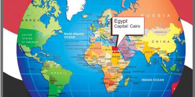 Kairó elhelyezkedés a világ térkép