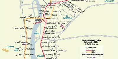 Kairó metró térkép 2016