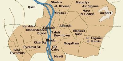 Térkép kairó, valamint a környező területeken