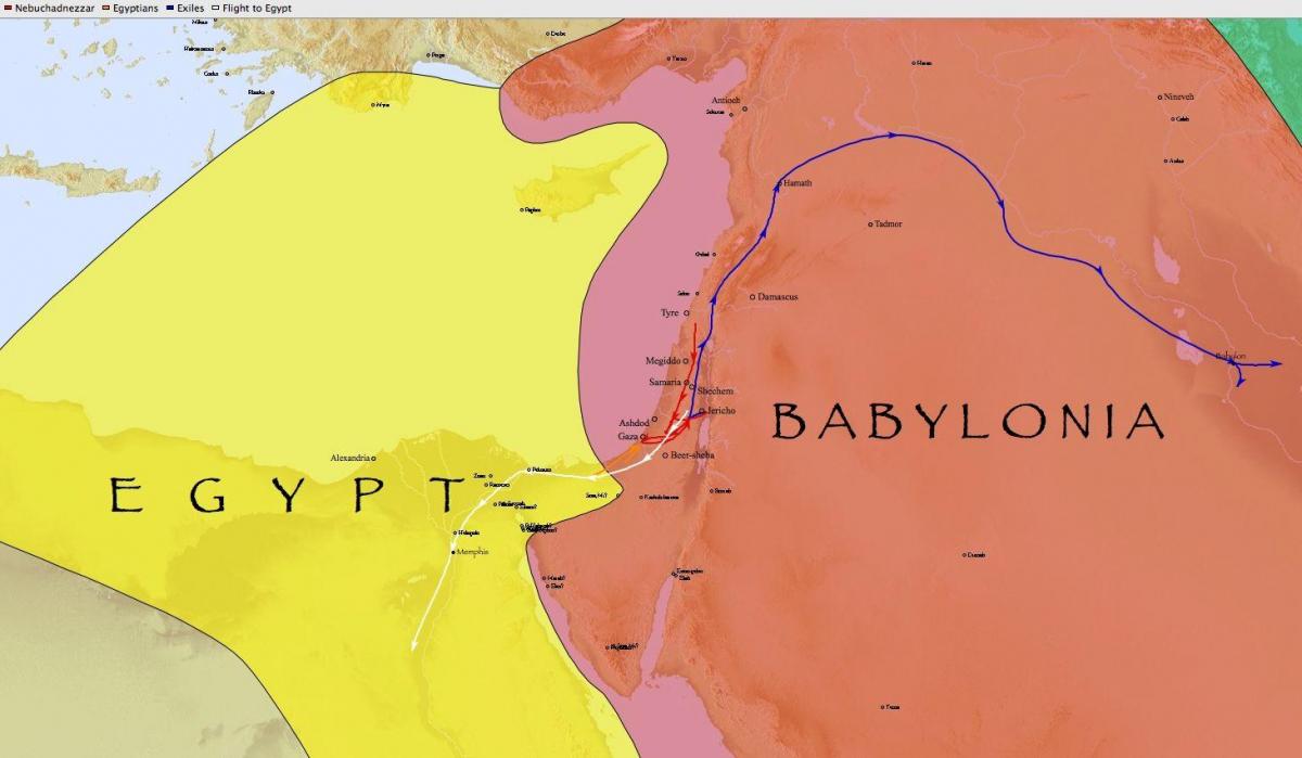 Térkép babilon, egyiptom