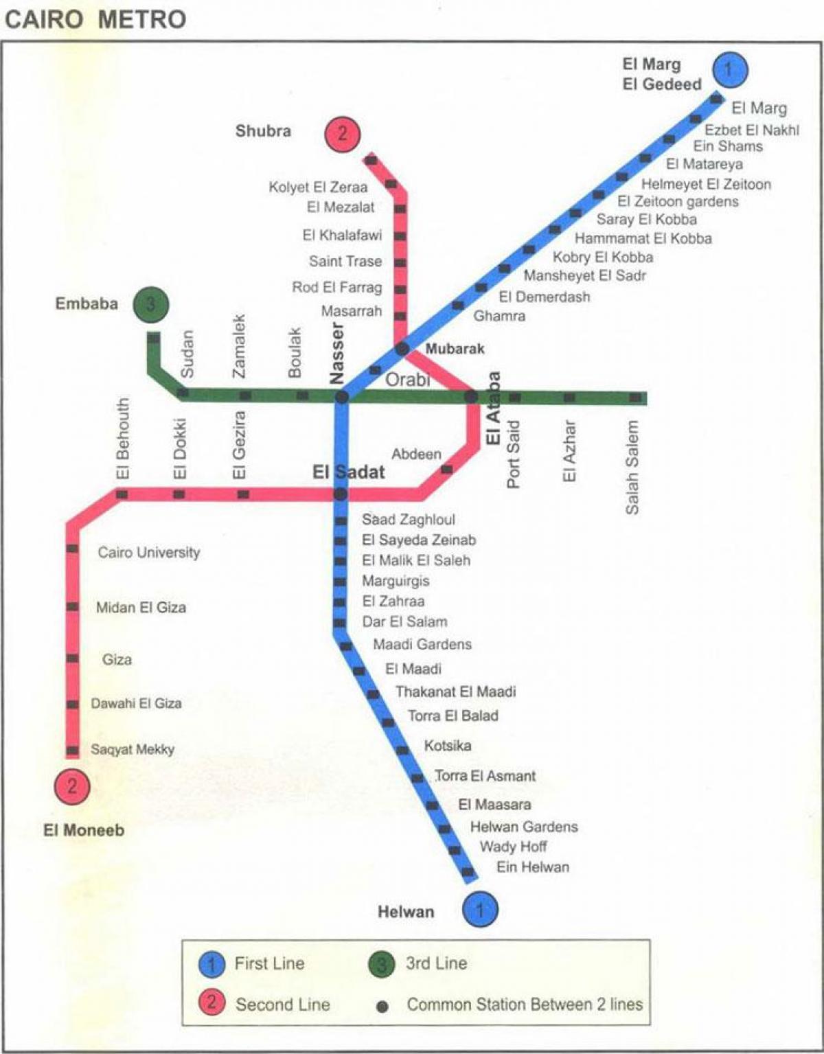 kairó metró térkép