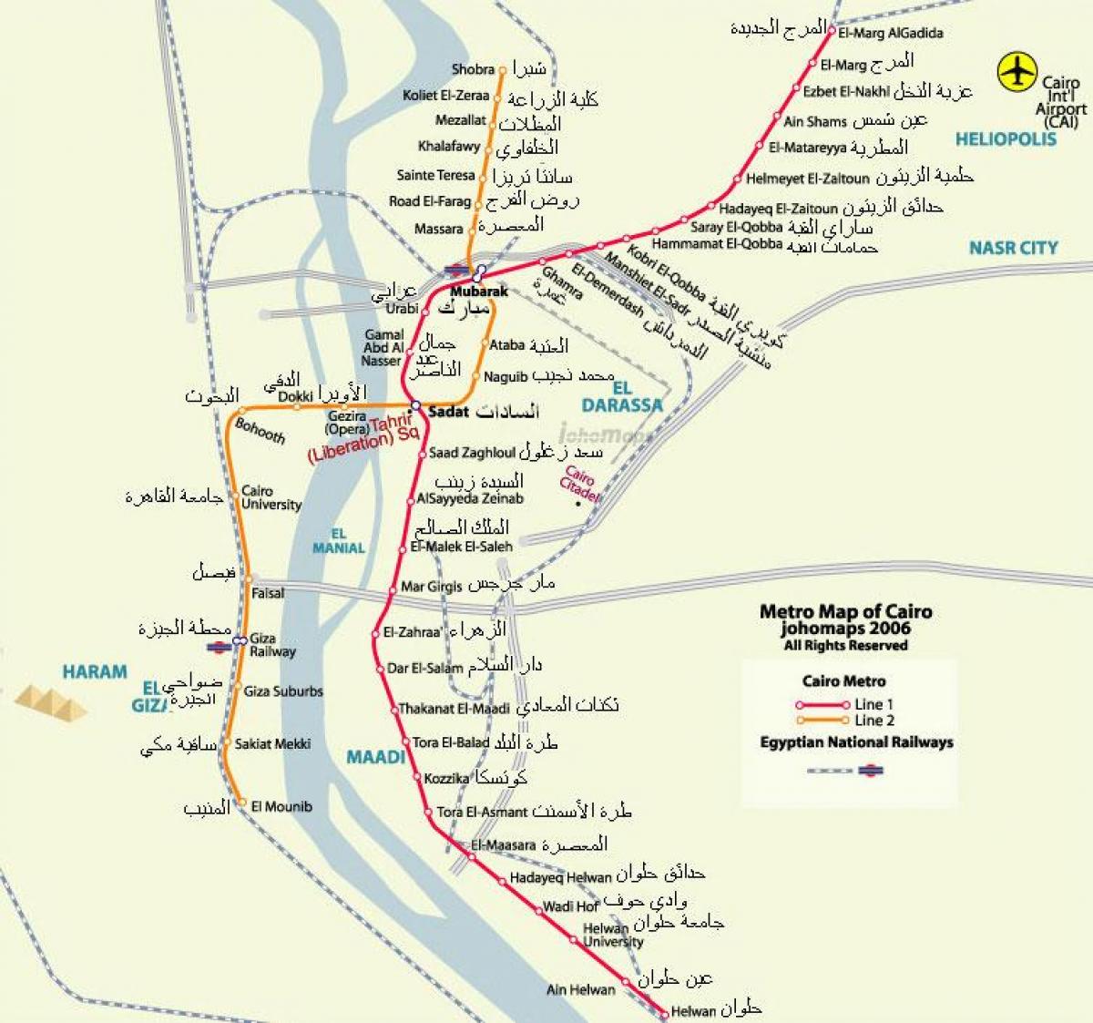kairó metró térkép 2016