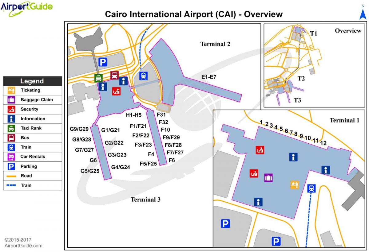 kairói nemzetközi repülőtér térkép