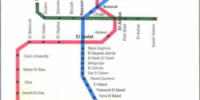 Kairó metró térkép