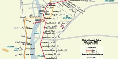 Kairó metró térkép 2016
