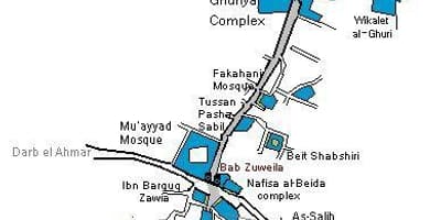 Khan el-khalili bazár térkép